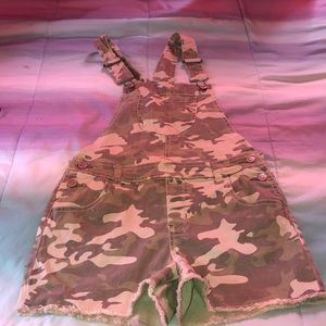 Green Young Girls Overalls.